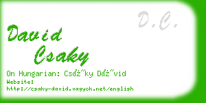 david csaky business card